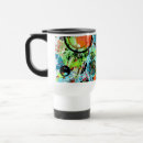 Search for green white orange mugs Black