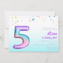 Search for 5th birthday invitations Rainbow