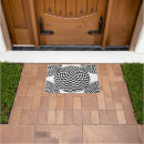 Search for black and white checkered doormats For her