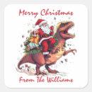 Search for christmas dinosaur stickers Tyrannosaurus