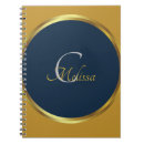 Search for navy and gold notebooks Daughter