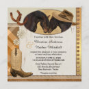 Search for gold horseshoe invitations Cowboy