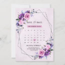 Search for pink flower save the dates Purple
