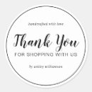 Search for thank you for shopping stickers Black and white