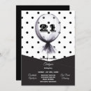 Search for black and white 21st birthday invitations Classy