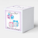 Search for baby gender reveal favour boxes Pink and blue