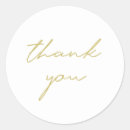 Search for elegant round thank you stickers Gold
