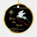 Search for gold dove christmas tree decorations Peace on earth