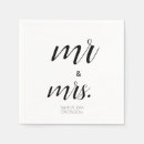 Search for mr and mrs napkins Minimalist