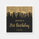 Search for happy 21st birthday napkins Black