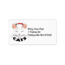 Search for cat love return address labels Tabby