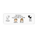 Search for two dogs return address labels Cute