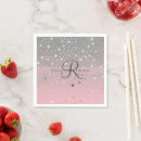 Search for pink and silver wedding napkins For her