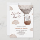 Search for adventure birthday invitations Up up and away
