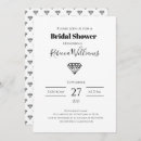Search for diamond bridal shower invitations Black
