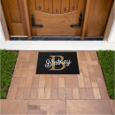 Search for black and gold doormats Girly