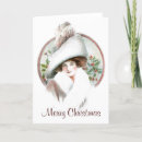 Search for vintage lady christmas cards Elegant