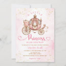 Search for princess carriage baby shower invitations Gold glitter