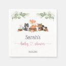 Search for woodland baby shower napkins Its a girl