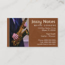 Search for saxophone business cards Music lessons