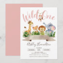 Search for wild jungle baby shower invitations Pink