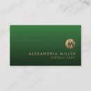 Search for emerald green business cards Gold