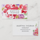 Search for watercolor flowers business cards Modern