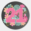 Search for number 21 stickers Birthday