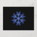 Search for winter snowflake postcards Blue