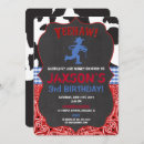 Search for black and red birthday invitations Boy