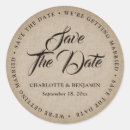 Search for vintage save the date stickers Rustic