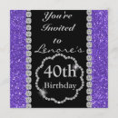 Search for purple bling invitations Trendy