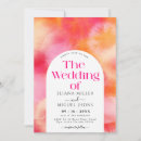 Search for hot pink and orange wedding invitations Colourful