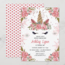 Search for winter unicorn birthday invitations Glitter