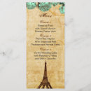 Search for eiffel tower menus Vintage