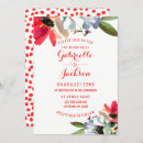 Search for coral red wedding invitations Watercolor floral