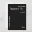 Search for simple engagement party invitations Black and white