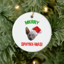 Search for sphynx cat christmas tree decorations Cute