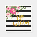 Search for black floral napkins Black and white stripes