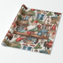 Search for santas workshop wrapping paper Festive