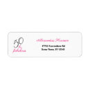 Search for pink birthday return address labels Pink and black
