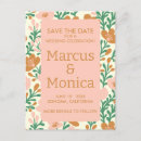 Search for wildflowers save the date postcards Minimalist