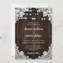 Search for wood and lace wedding invitations Floral