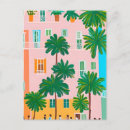 Search for pink houses postcards Illustration