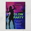 Search for glow 13th birthday invitations Glowing