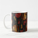 Search for music pattern mugs Illustration