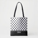 Search for black and white polka dot bags Monogrammed