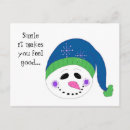 Search for smiling snowman postcards Snowmen