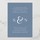 Search for dusty blue and silver wedding invitations Simple