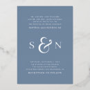 Search for dusty blue and silver wedding invitations Simple